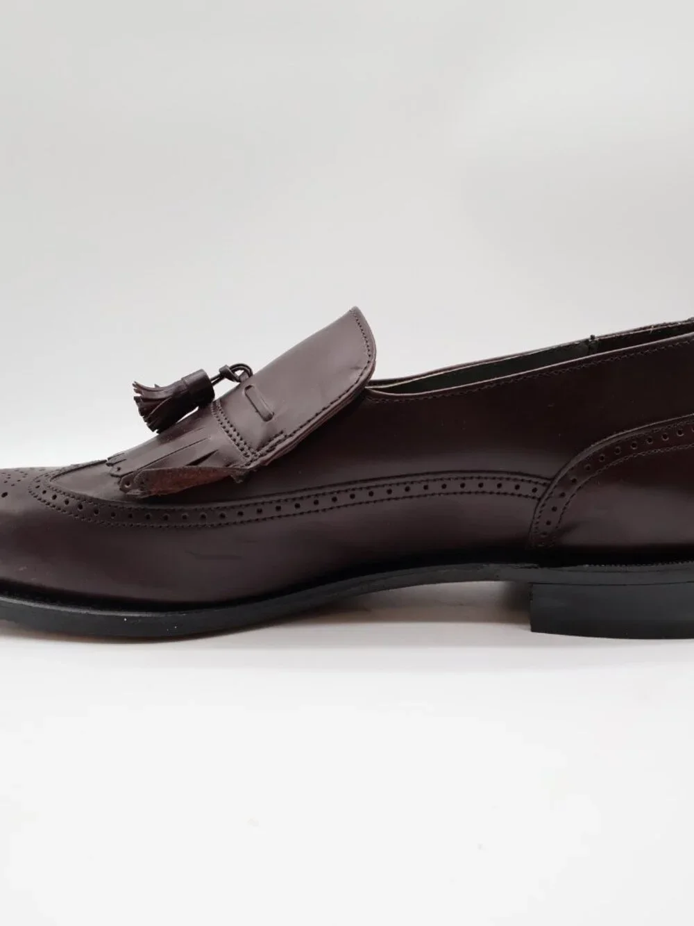 Dexter Brent Tassel Loafers Mens 12 2W Burgundy Leather Comfort Classic